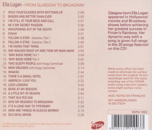 Ella Logan - From Glasgow To Broadway-CDs-Palm Beach Bookery