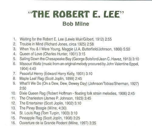 Bob Milne - The Robert E. Lee-CDs-Palm Beach Bookery