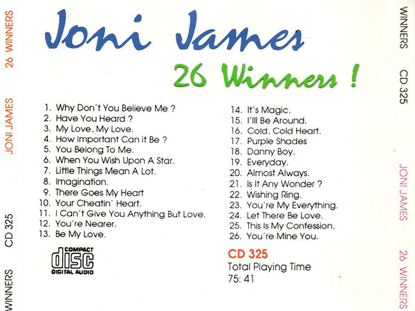 Joni James - Joni James: 26 Winners!-CDs-Palm Beach Bookery