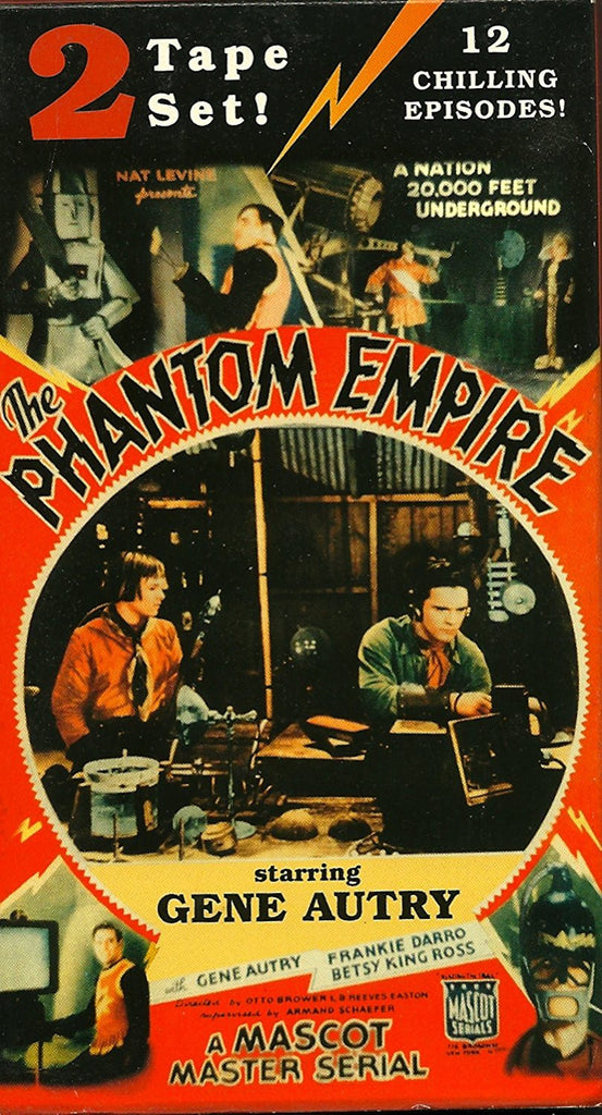 VHS box set of 2: THE PHANTOM EMPIRE... A Mascot Serial... All 12 episodes... Gene Autry... Frankie Darro...-VHS Tapes-Palm Beach Bookery