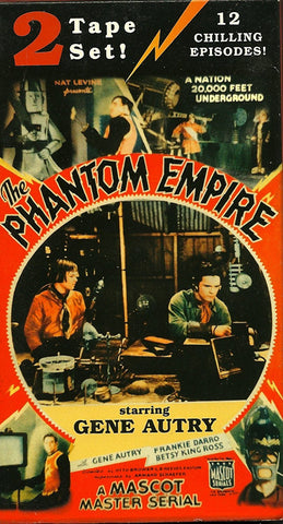 VHS box set of 2: THE PHANTOM EMPIRE... A Mascot Serial... All 12 episodes... Gene Autry... Frankie Darro...-VHS Tapes-Palm Beach Bookery