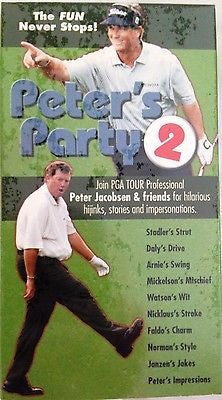 NEW. Peter's Party 2 with PGA Golf Professional Peter Jacobsen & Friends VHS Tap-VHS Tapes-Palm Beach Bookery