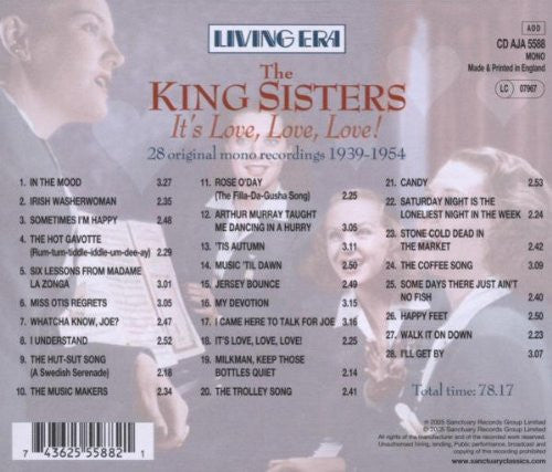 King Sisters - It's Love, Love, Love!-CDs-Palm Beach Bookery