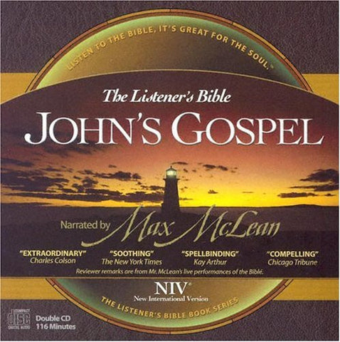 Max McLean -The Listener's Bible-NIV-John's Gospel-Audiobooks-Palm Beach Bookery