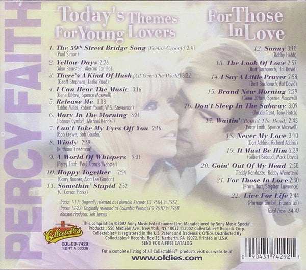 Percy Faith - Today's Themes for Young Lovers / For Those Love-CDs-Palm Beach Bookery