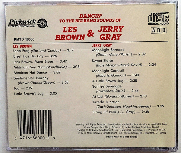 Les Brown & Jerry Gray - Dancin' to the Big Band Sounds of Les Brown & Jerry Gray-CDs-Palm Beach Bookery