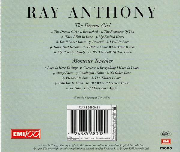 Ray Anthony - Dream Girl/Moments Together-CDs-Palm Beach Bookery