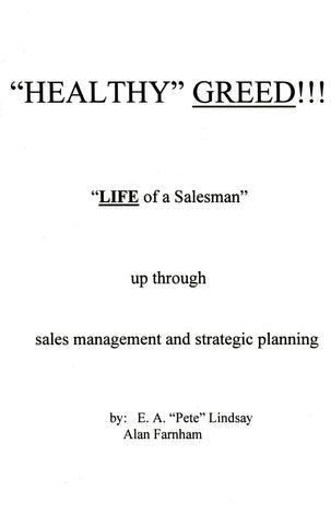 Healthy Greed, Life of a Salesman-Book-Palm Beach Bookery