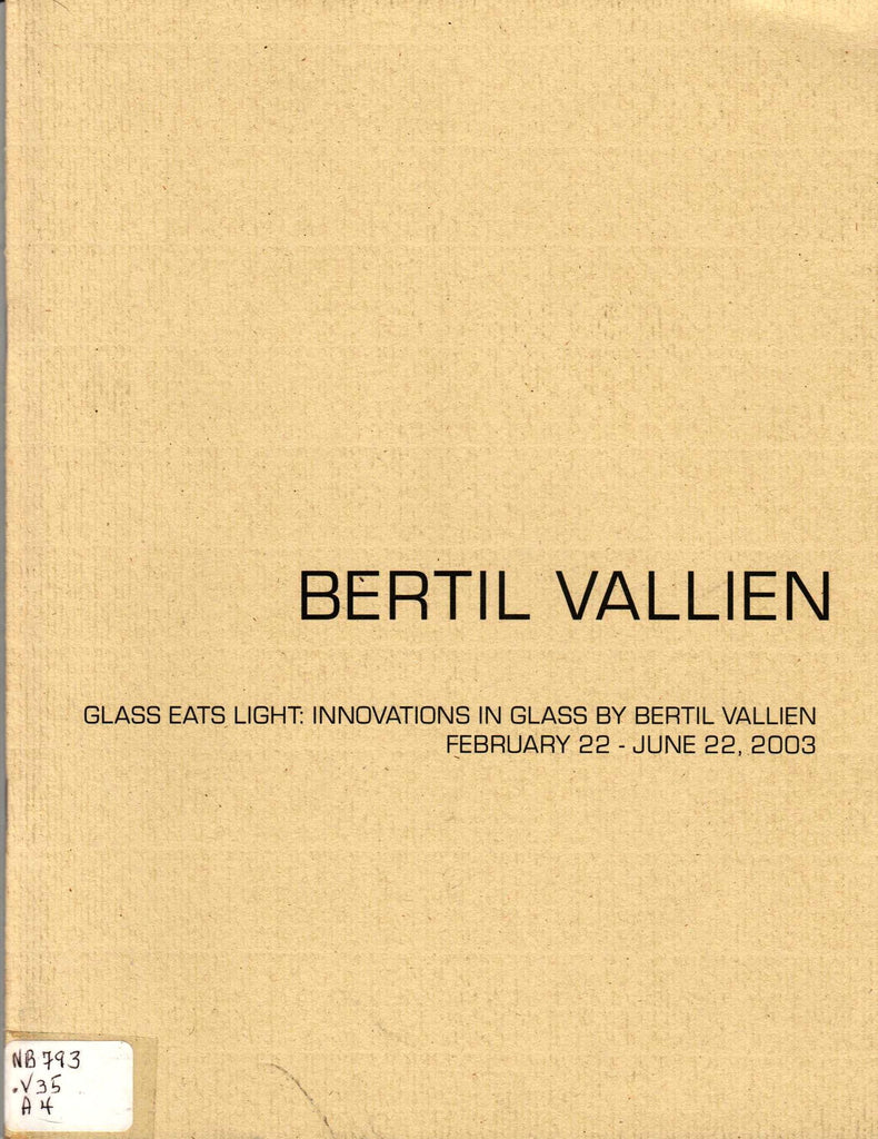 Glass Eats Light: Innovations in Glass By Bertil Vallien-Book-Palm Beach Bookery